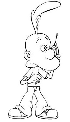 coloriage titeuf avec un telephone portable